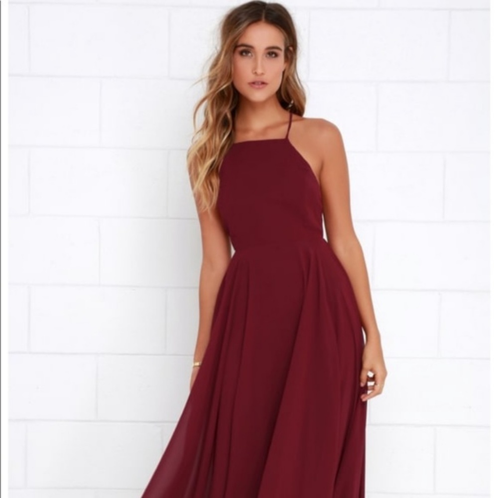 Lulu's Mythical Kind of Love Red Maxi Dress